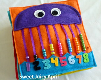 NEW Jellyfish Bead Counting Quiet Book Page