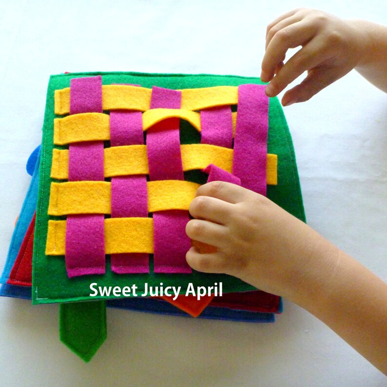 Weaving Quiet Book Page Etsy