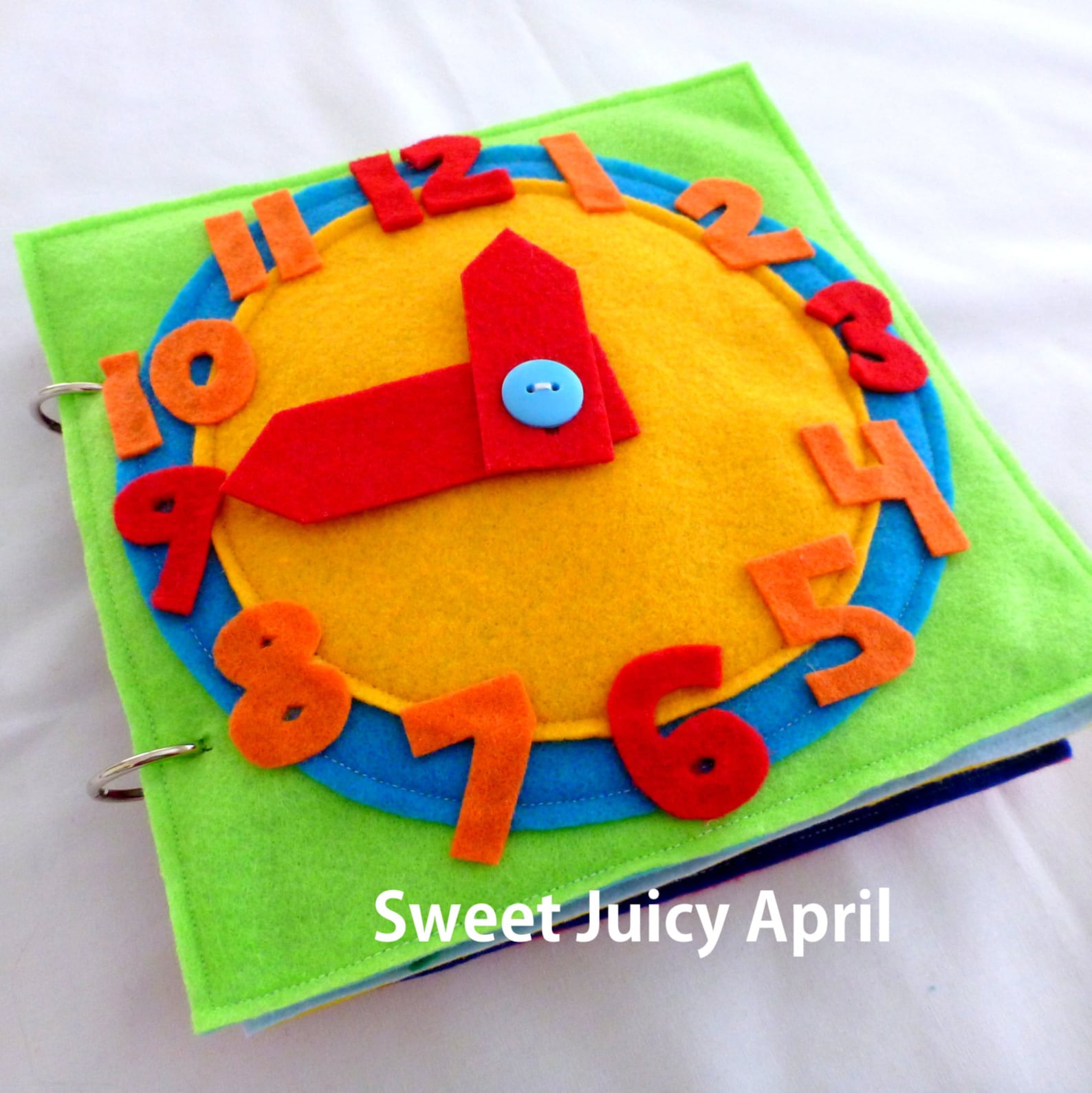 Clock Quiet Book Page Etsy