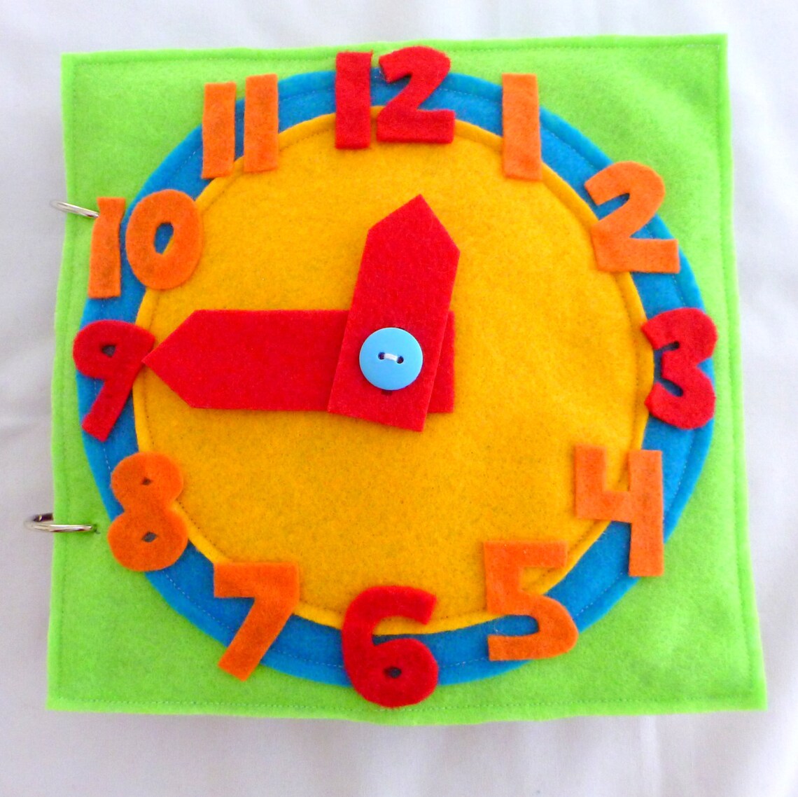 Clock Quiet Book Page Etsy