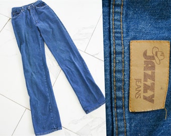 La niña no puede evitarlo!... 1980s vintage medium wash blue jeans pantalones vaqueros XS 24