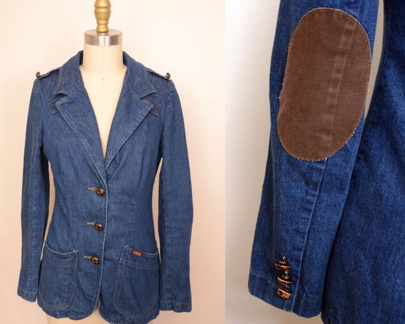 denim jacket with elbow patches