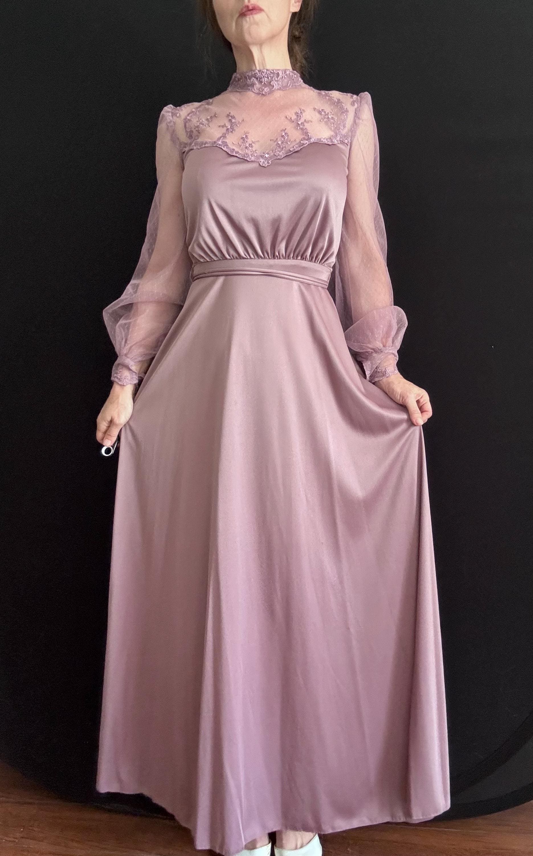 Mauve Long Dress - Etsy Mauve Long Dress - Etsy