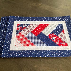 Quilted Placemats**Patriotic Placemats**Fourth of July**Set of 6 Placemats