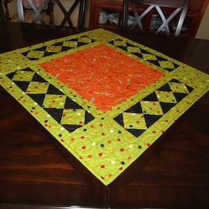 Quilted Square Table Topper ** Chilies ** Patio Table Topper ** Summer BBQ ** Kitchen Table Topper**Summer Table Runner