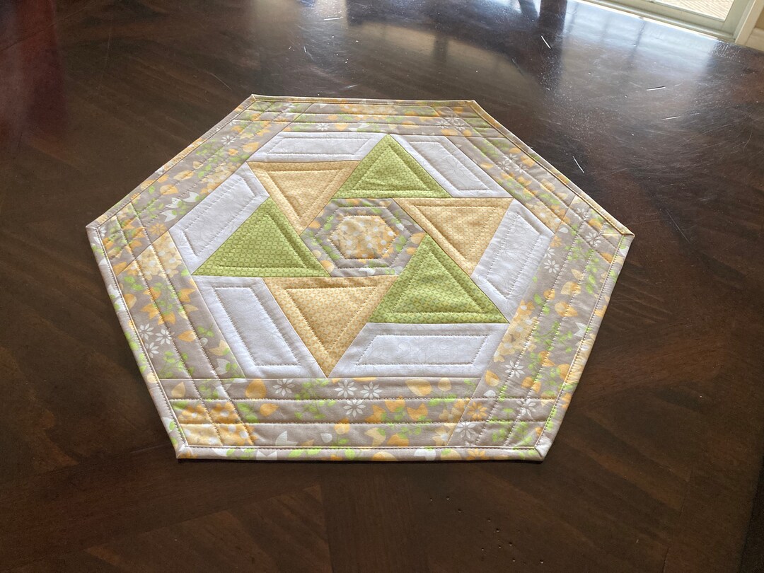 Spring Table Topper Quilted Spring Table Topper: Floral Easter Table Runner - Etsy