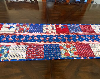 Quilted Table Runner**Independence Day**Patriotic Table Runner**Stars and Stripes**4th of July