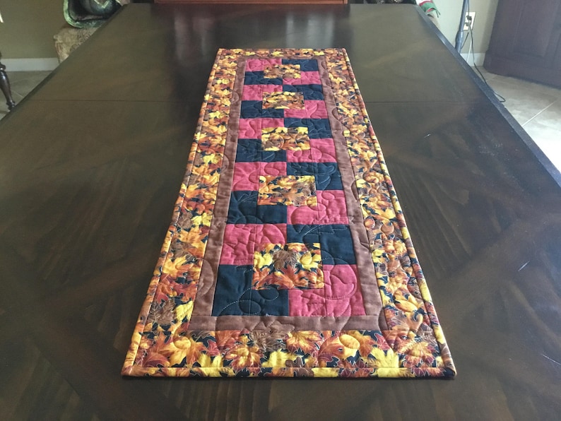Quilted Fall Table Runner**Harvest Table Runner**Thanksgiving**Holiday Table Runner**Hostess Gift