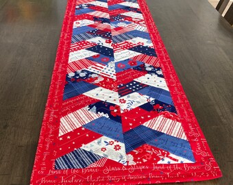 Quilted Table Runner**Patriotic Table Runner**Independence Day**4th of July