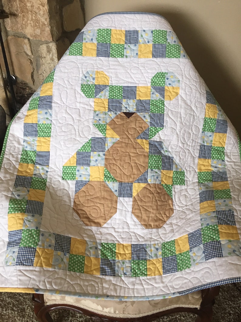 Teddy Bear Quilt**Teddy Bear**New Baby**Nursery**Shower Gift**New Mother**Infant Teddy Bear Quilt**Teddy Bear**Baby Blanket**Quilt