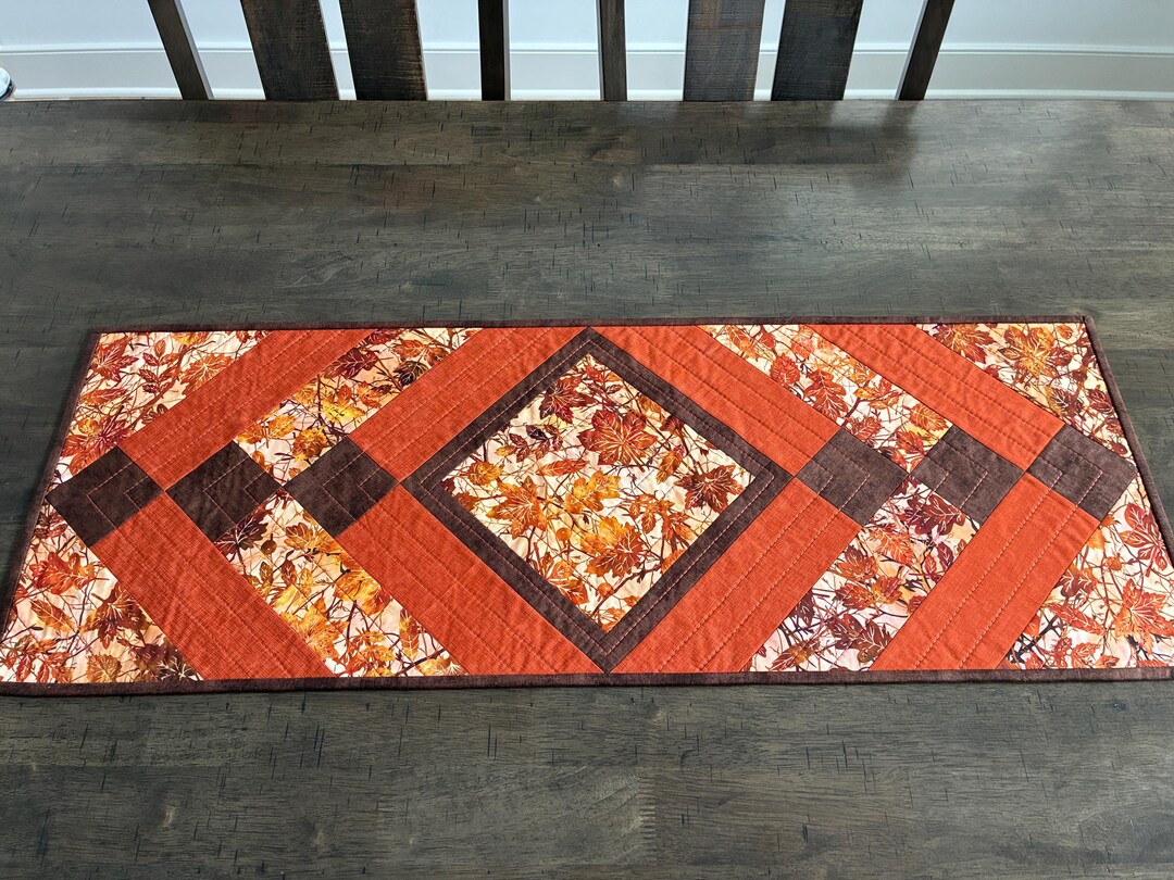 Handmade Quilted Autumn Leaves Table Runner – Fall Dining Décor - Etsy