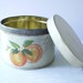 Sweet Vintage Tin Handpainted With Clementines & Blossom