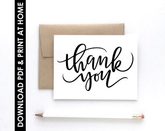 Free Printable Thank You Card Template Etsy Australia Free Printable Thank You Card Template Etsy Australia