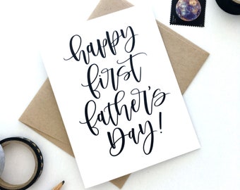 Happy 1st Father's Day Card, Father's Day Card, First Time Dad Card, New Dad Card, Card for Husband, Card for Son, Father's Day Gift