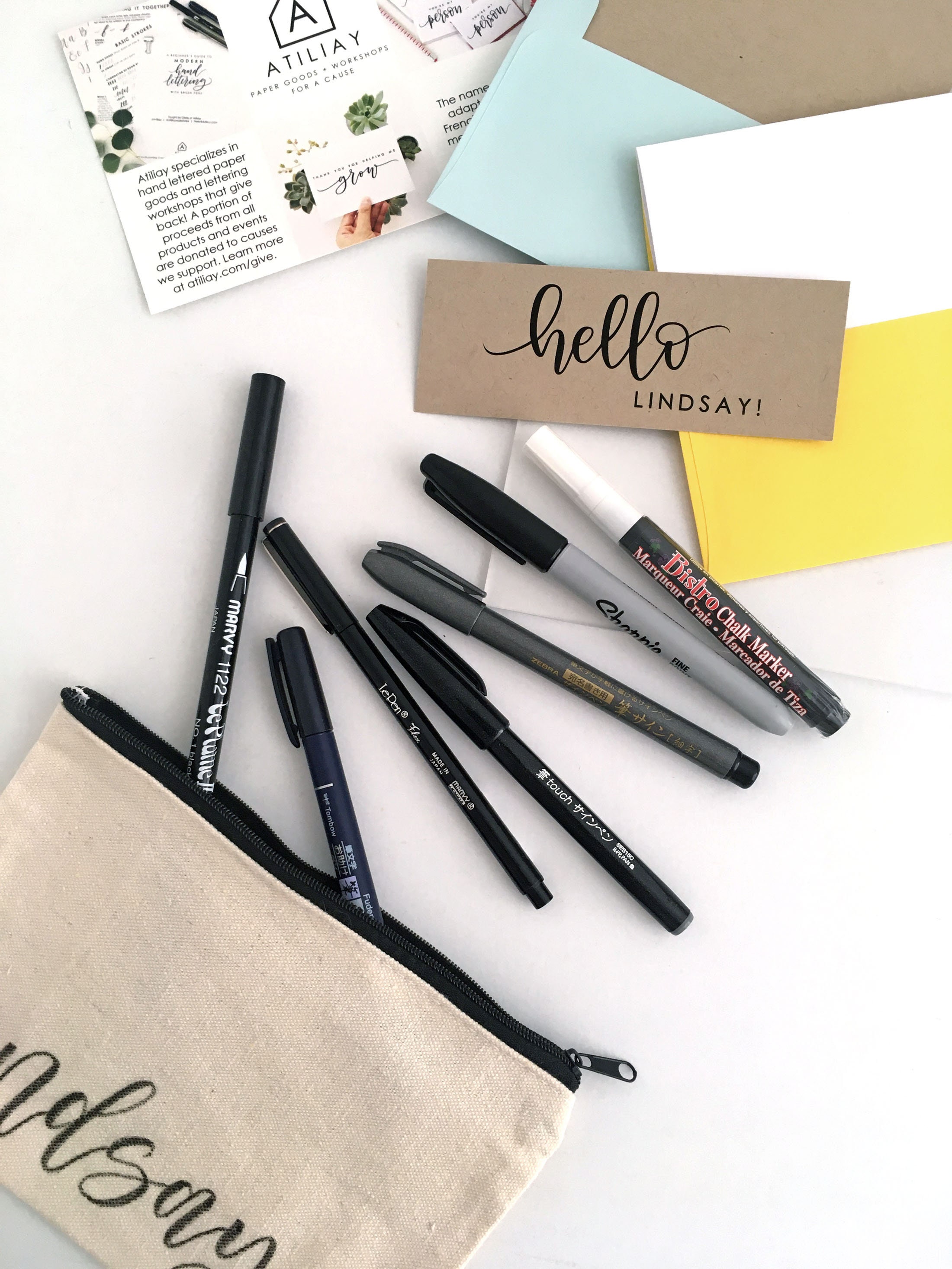 Brush Lettering Kit Beginners Guide to Modern Brush Etsy