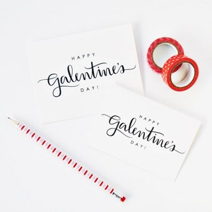 Happy Galentine's Day Card, Calligraphy Card, Hand Lettered Card, Valentine's Day, Best Friend Card, Friendship Card / A1 or A2 image 3