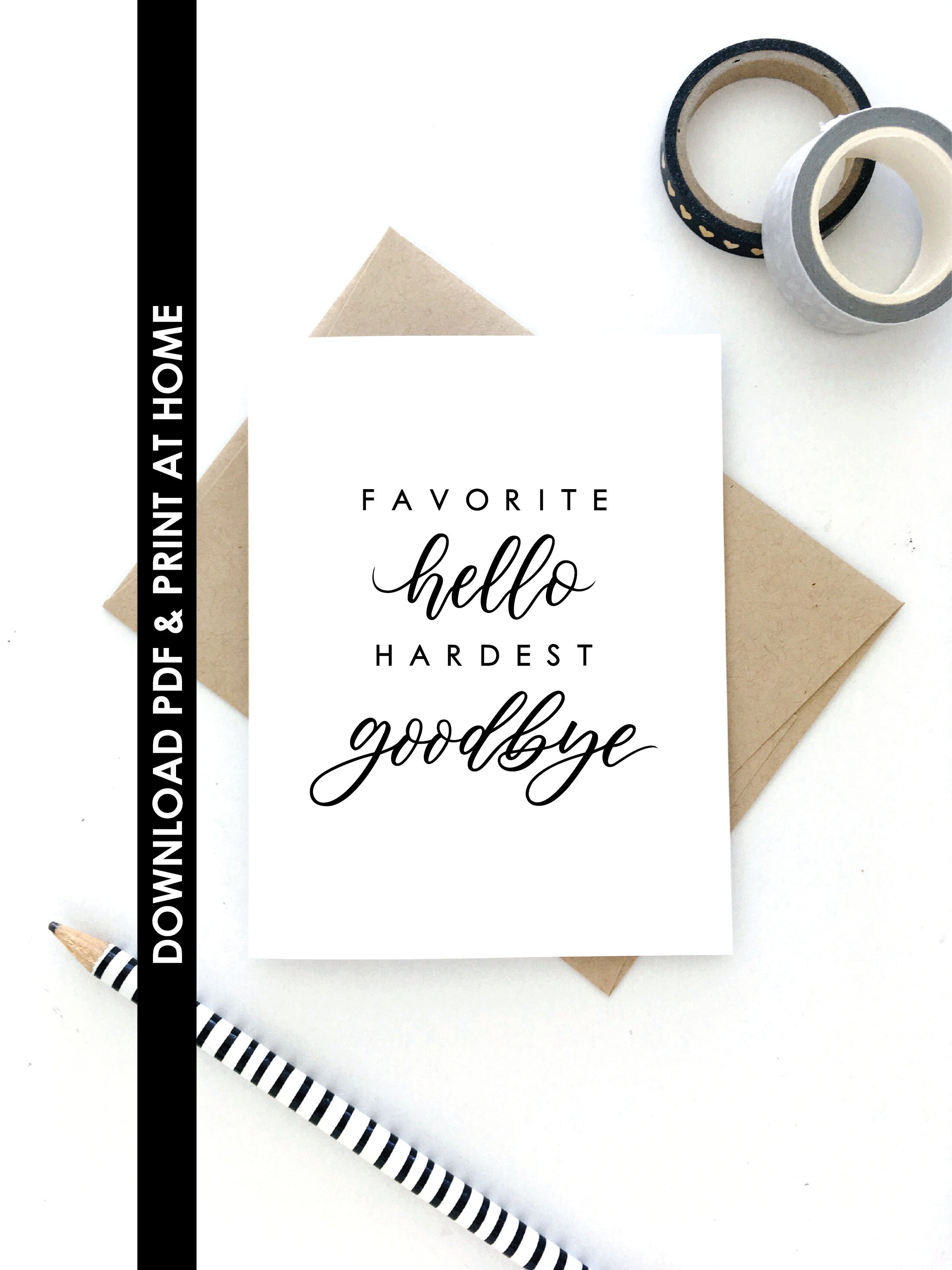Printable Favorite Hello Hardest Goodbye Pet Sympathy Card Etsy Singapore