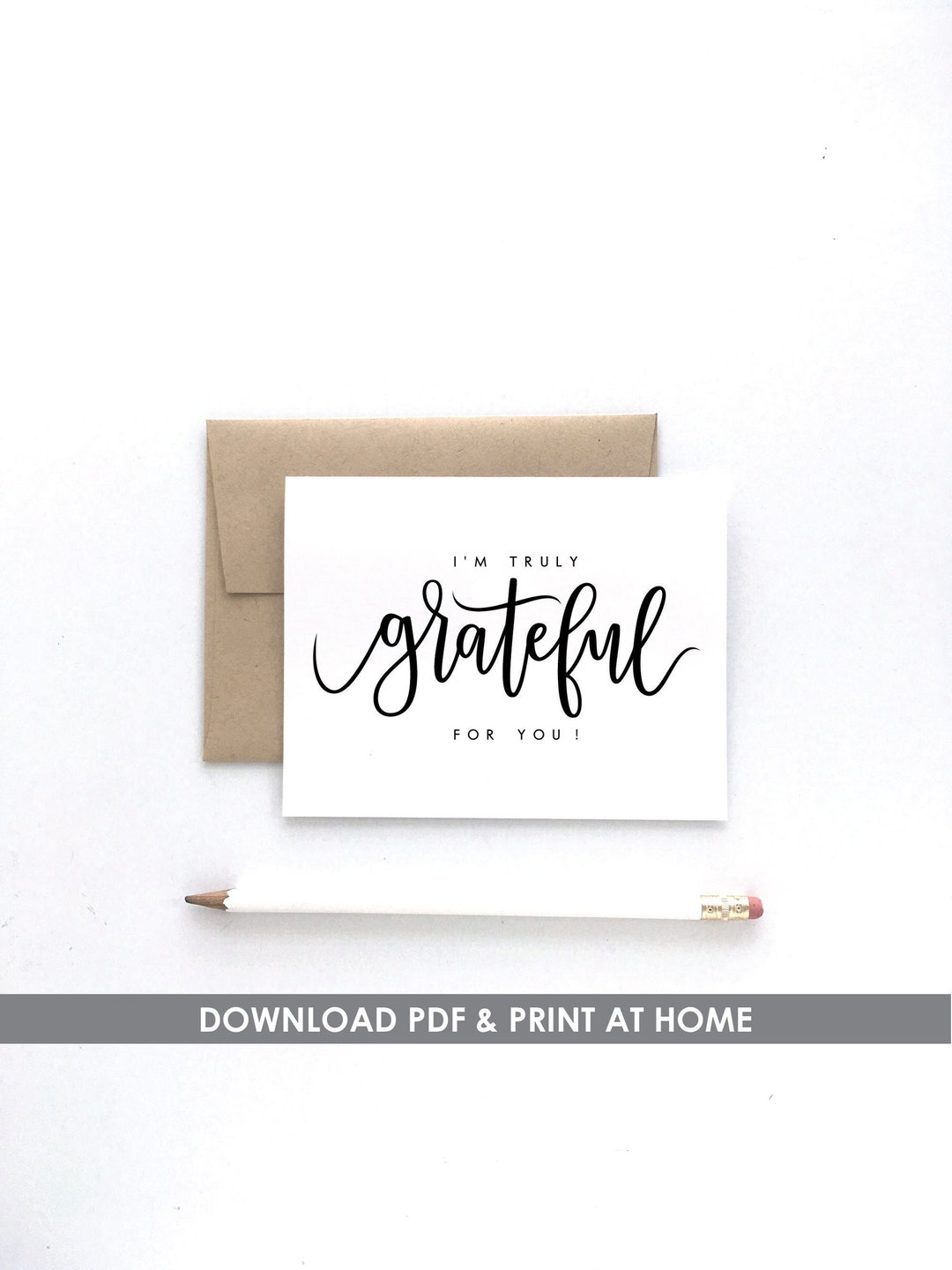 PRINTABLE I Am Truly Grateful for You Card PDF, Thanksgiving Card ...