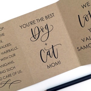 CUSTOM Dog AND Cat Mom Card Personalize With Pet's | Etsy