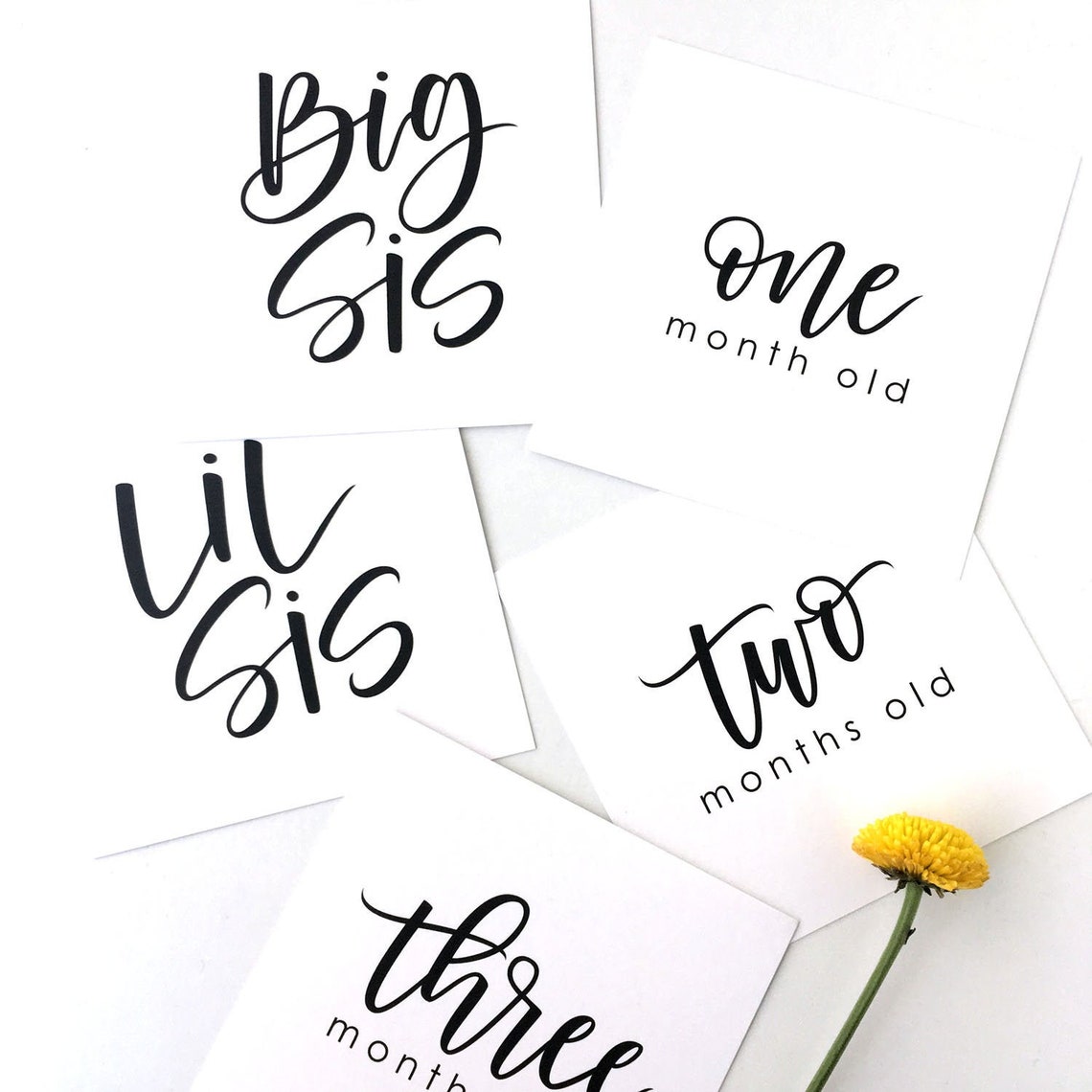 INSTANT DOWNLOAD Baby Milestone Cards Sibling Milestone Etsy