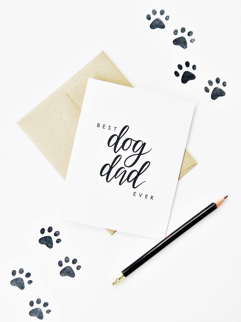 Best Dog Dad Ever Card, Father's Day Card, Dog Lover Card, Card From Dog image 1