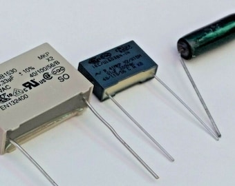 Kit de reparación de tocadiscos Thorens TD150, TD160, TD165 y TD166 (2 condensadores y 1 resistencia)