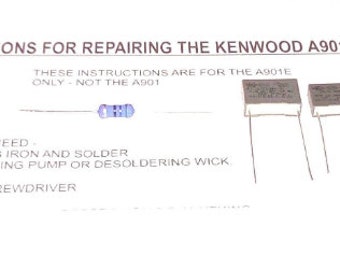 Kenwood Chef A901E Mixer Repair Kit - Capacitors, Resistor, Triac & Instructions