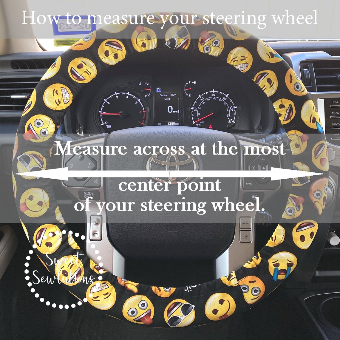 Steering Wheel Cover Emojis Fabric Phone Emojis Steering Etsy
