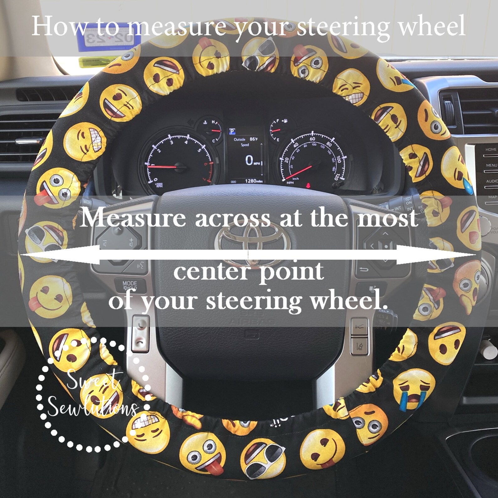 Steering Wheel Cover Emojis Fabric Phone Emojis Steering Etsy