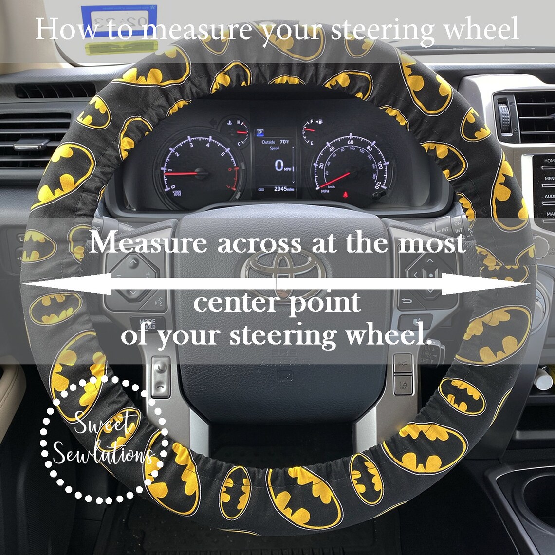 Steering Wheel Cover Batman Logo Steering Wheel Cover Fabric Etsy