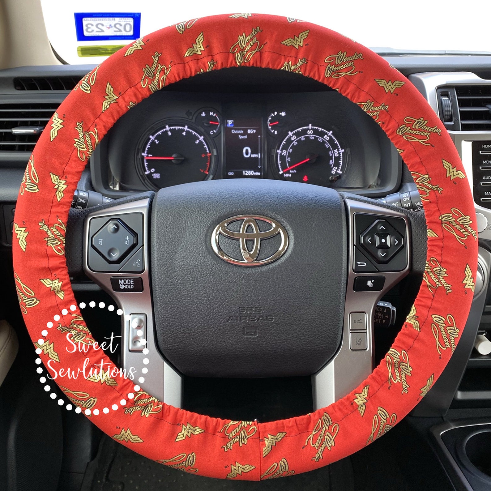 Steering Wheel Cover DC Comics Fabric Wonder Woman Print Etsy