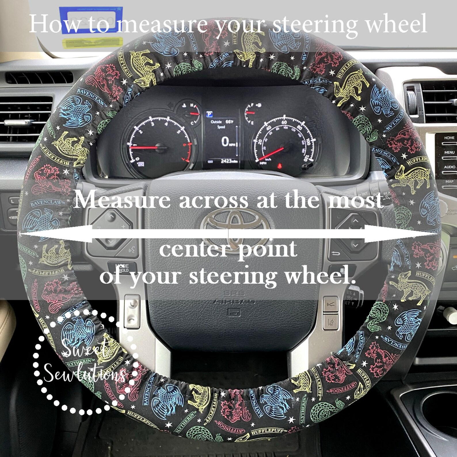 Steering Wheel Cover Harry Potter Fabric Hogwarts Houses Etsy