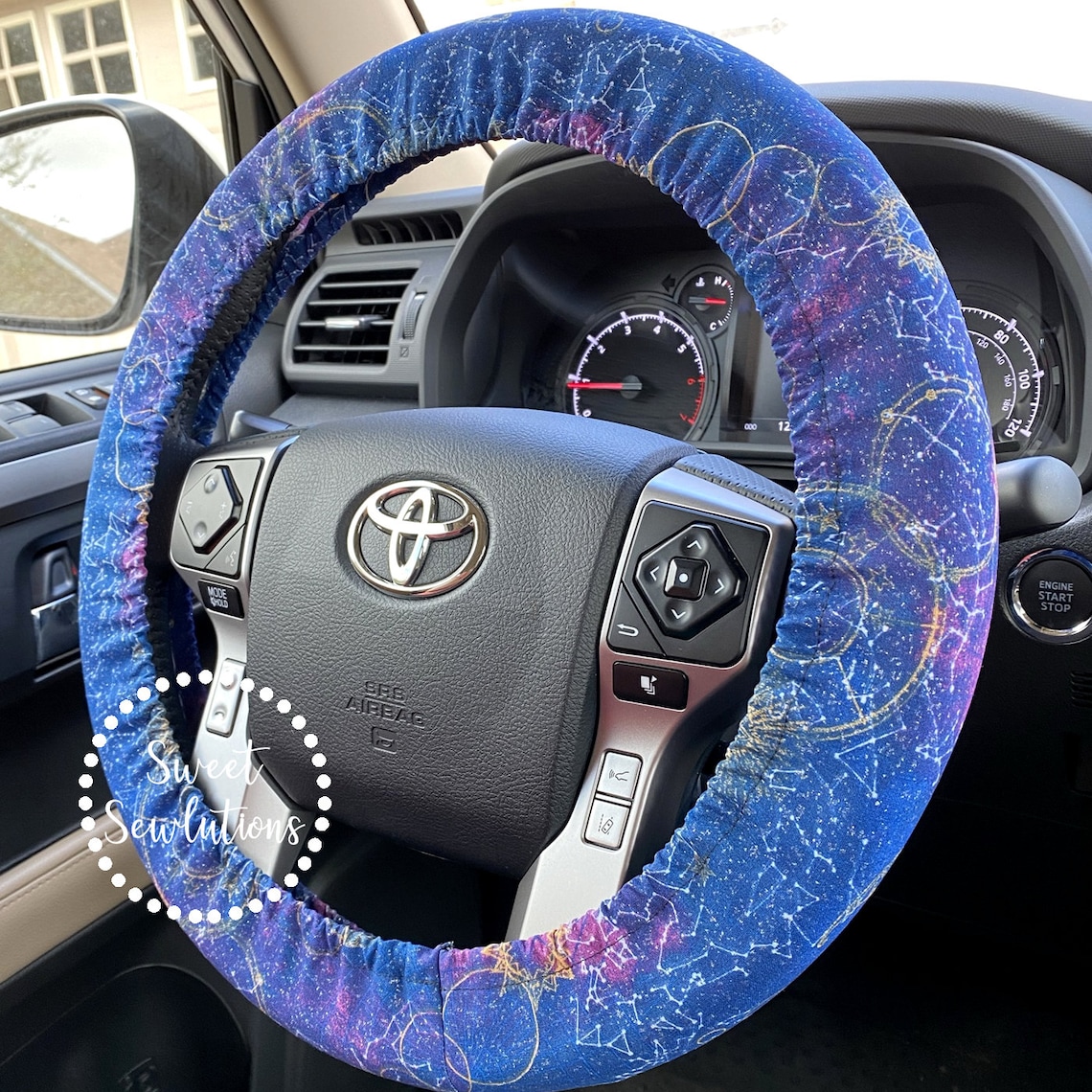 Steering Wheel Cover Celestial Print Fabric Space Print Etsy