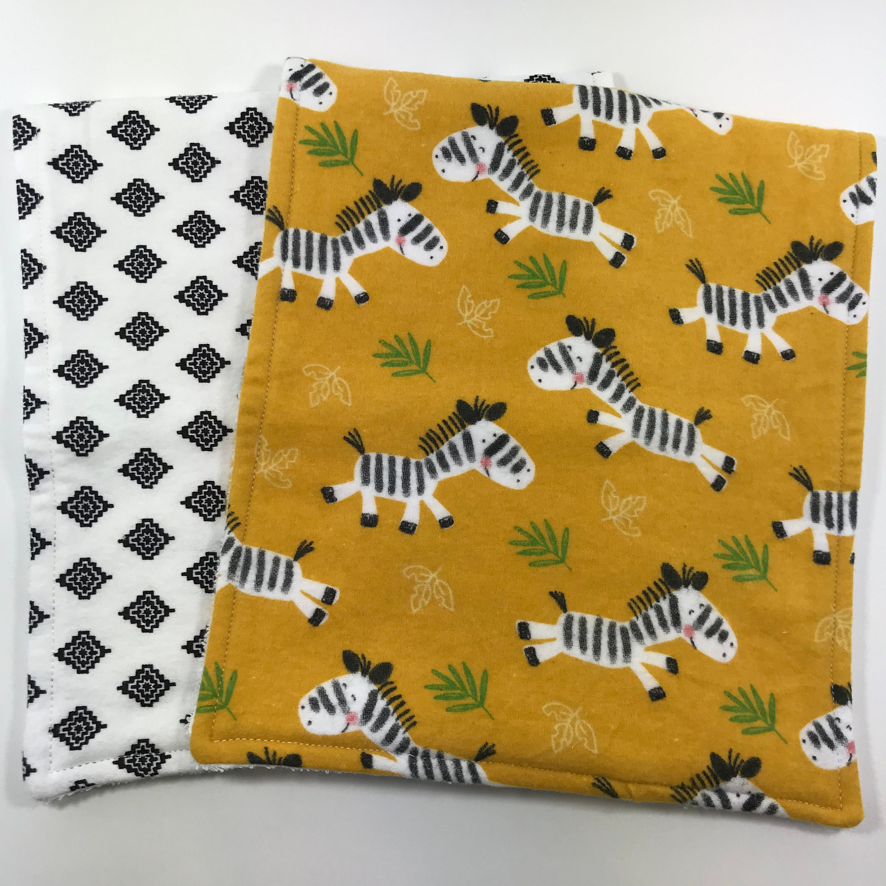 Handmade Baby Boy or Girl Burp Cloths Safari Zebras Set of Etsy