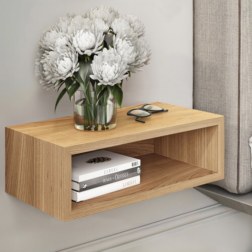 Solid Cherry Wood Floating Nightstand / Floating Cherry Etsy