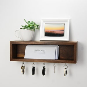 Floating Entryway Organizer / Scandinavian Design Inspired Floating Shelf