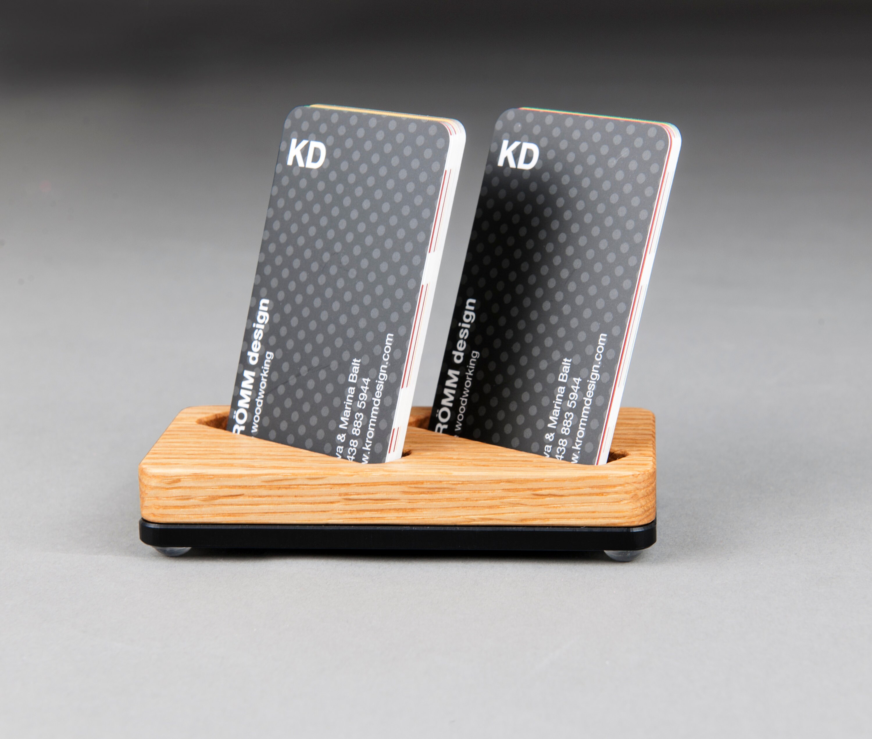 Business Card Stand / Clear Plastic Business Card Holder Display Stand Desk | eBay / This features rfid blocking technology.