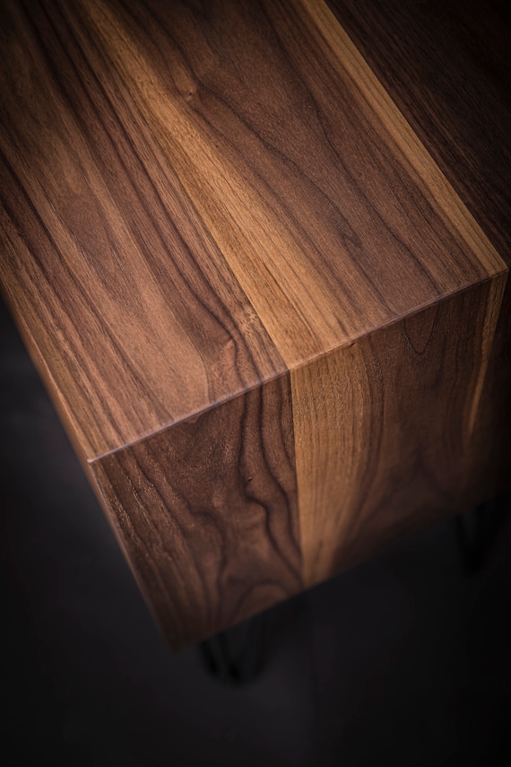 『ひー様』専用② Vinyl Record Console, Turntable Stand, Solid Walnut Wood Storage
