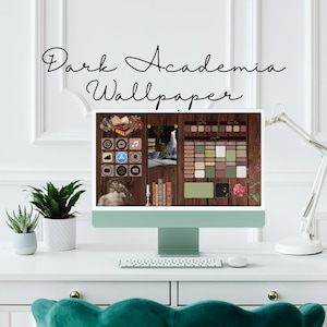 Dark Academia Wallpaper, editable for Desktop, MAC, Chromebook