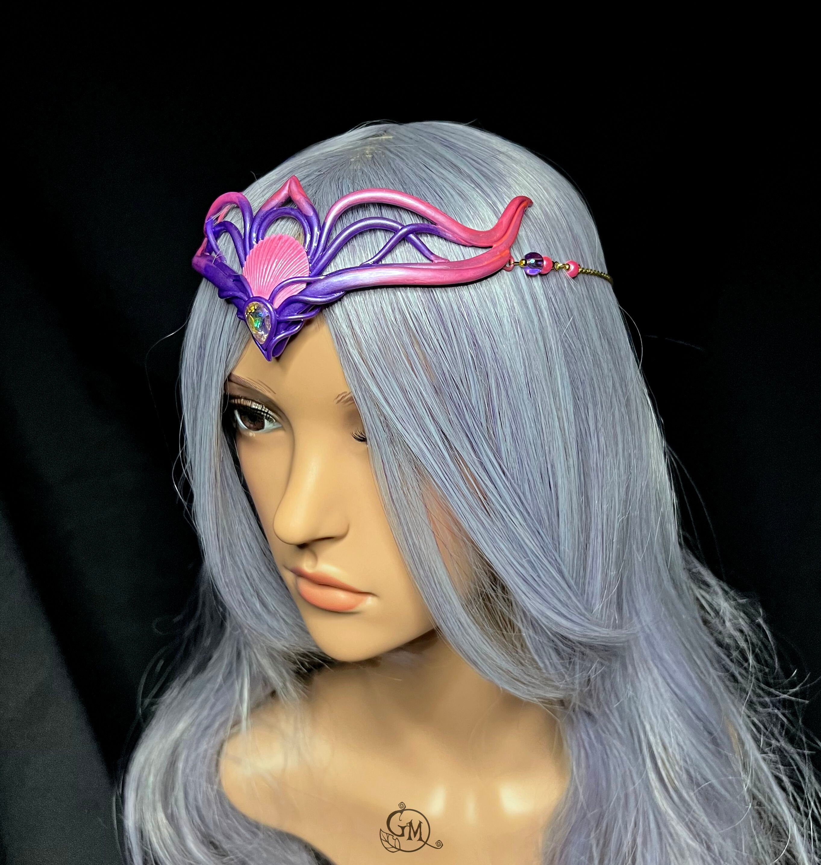 Amethyst Reef Tiara - Handsculpted Merfolk Tiara With Real Seashell ...