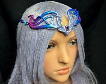 Blossoms in the Sea - handsculpted Art Nouveau Tiara - OOAK