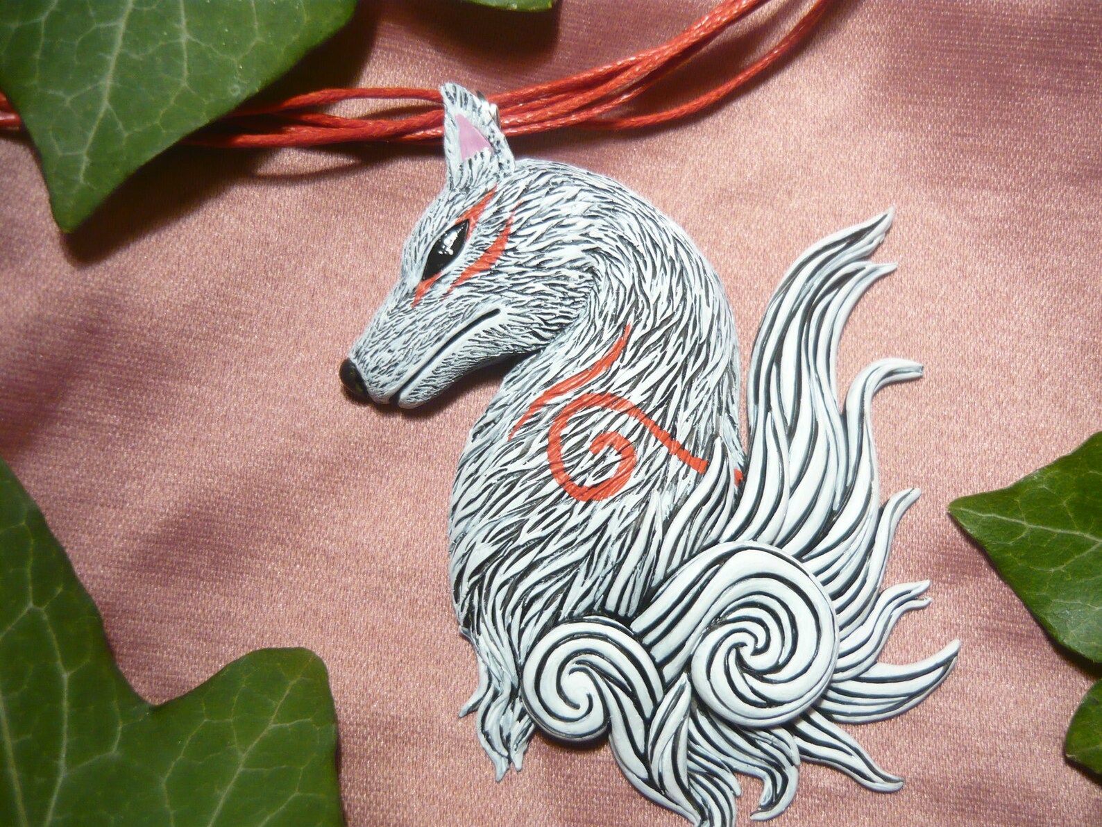 Okami Amaterasu the Sungoddess handsculpted Pendant Etsy