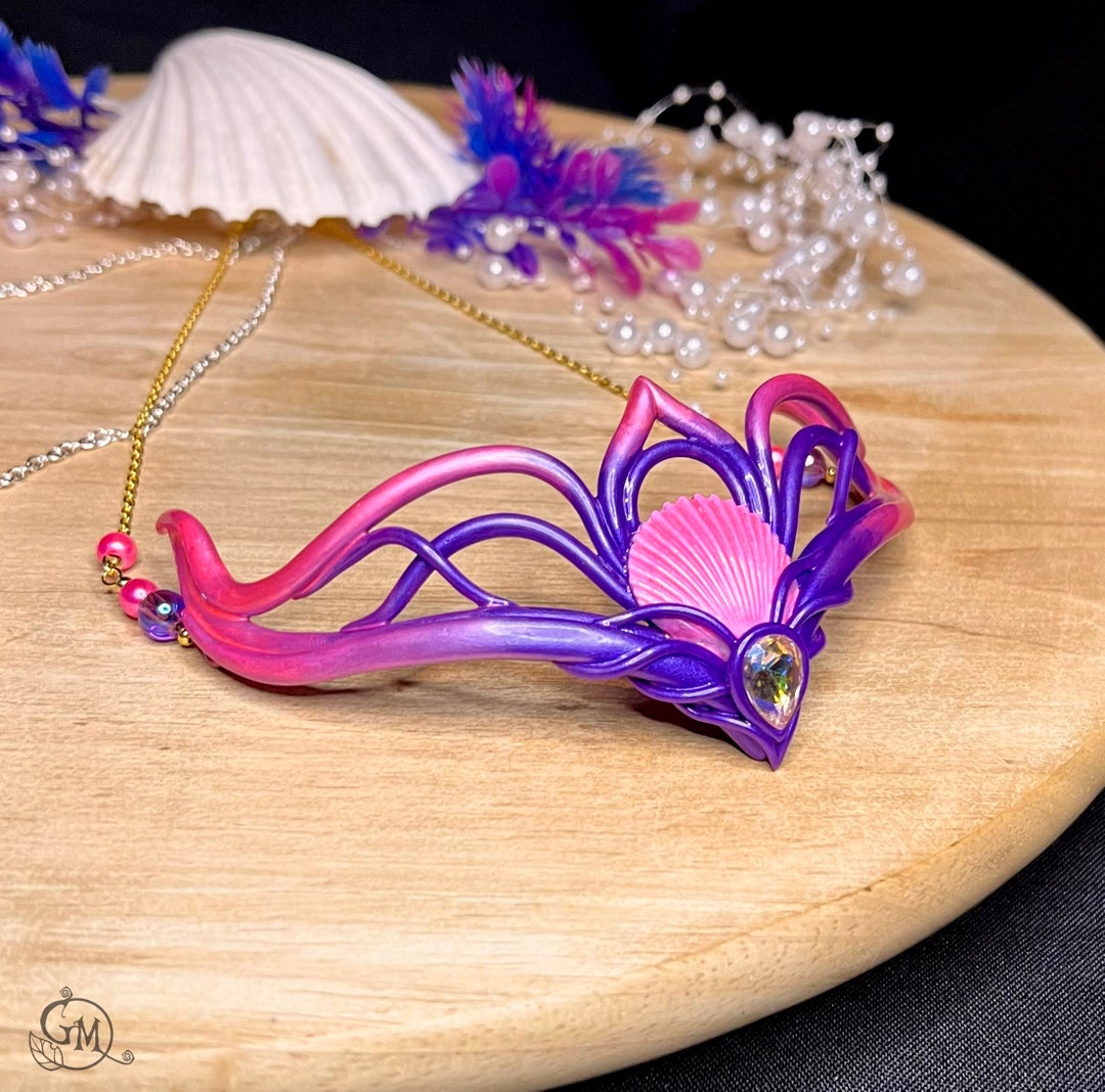 Amethyst Reef Tiara - Handsculpted Merfolk Tiara With Real Seashell ...