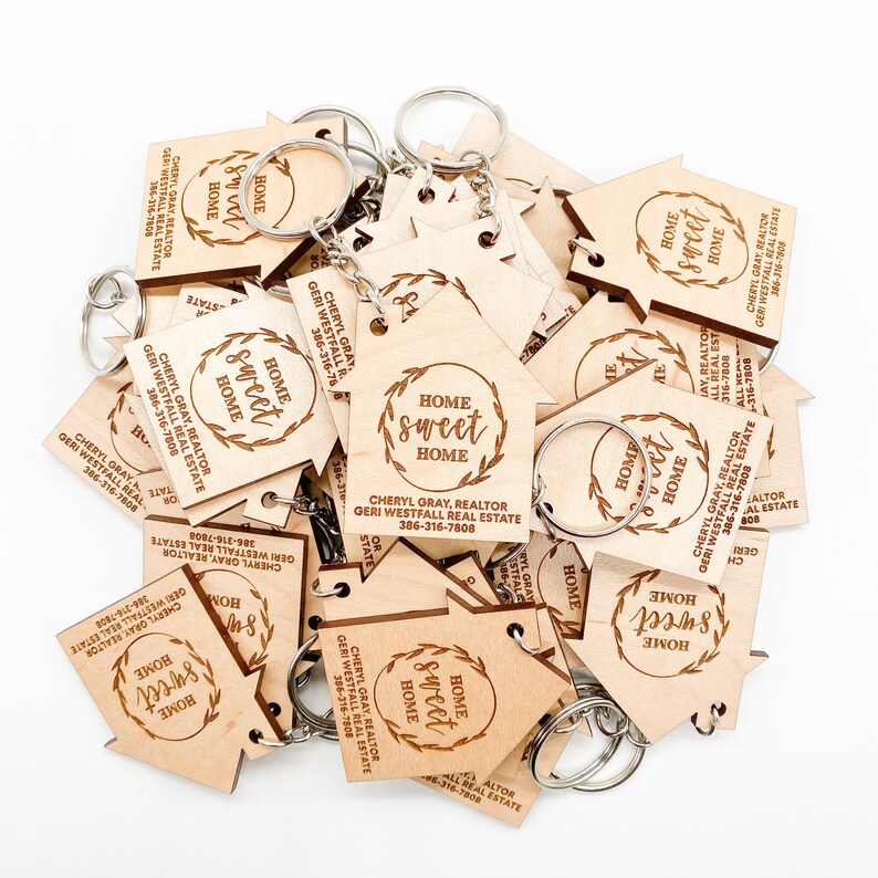 Realtor Gift Keychain Real Estate Keychain Realtors Etsy