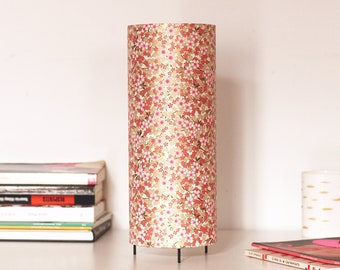 Japanese Table lamp, Lamp Pink sakura flowers, Pink table lamp, Sakura lamp, Japanese paper table lamp, Japanese paper pink warm lampshade