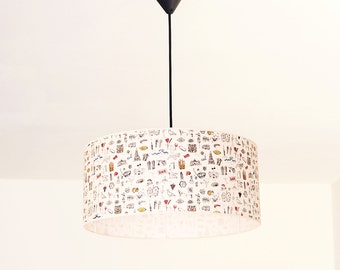 Pendant Lamp Barcelona Collection, Ceiling lamp, Big lampshade, Barcelona lampshade, Lighting Barcelona, Handcrafted lamp, Original lamp