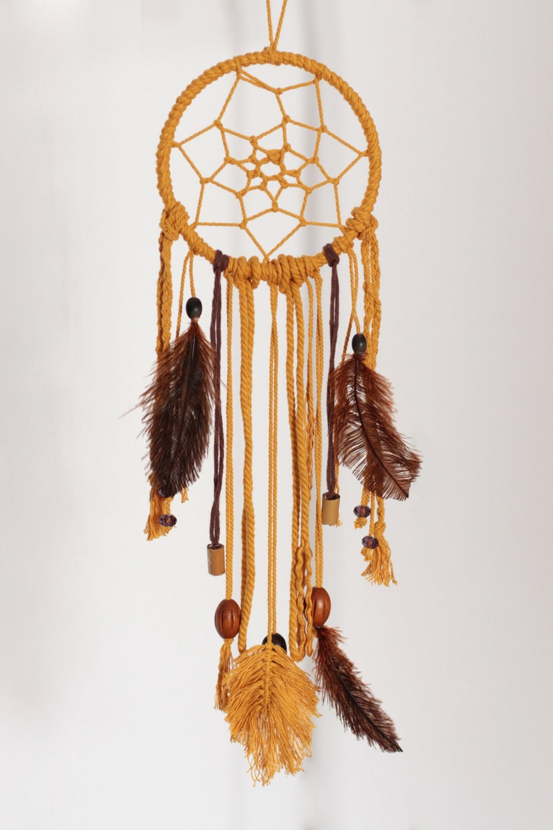 Dream catcher with feathers Macrame dream catcher Dream Etsy
