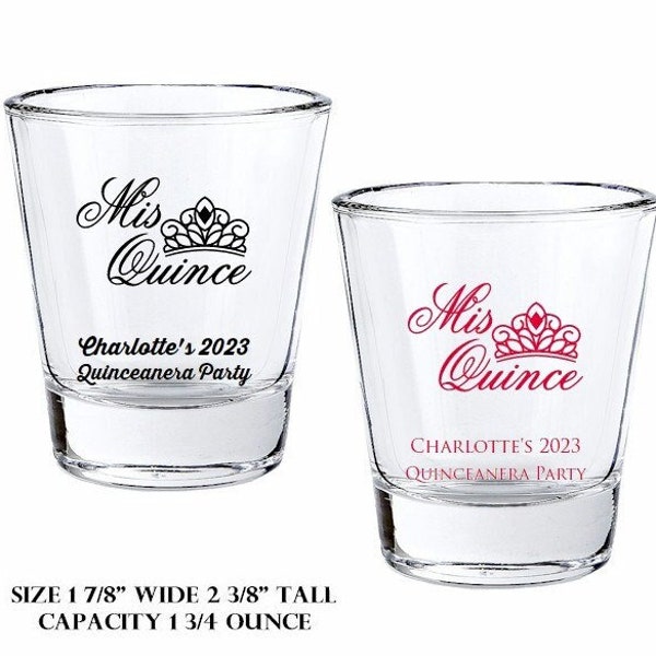 Personalized Quinceanera Shot Glass Etsy