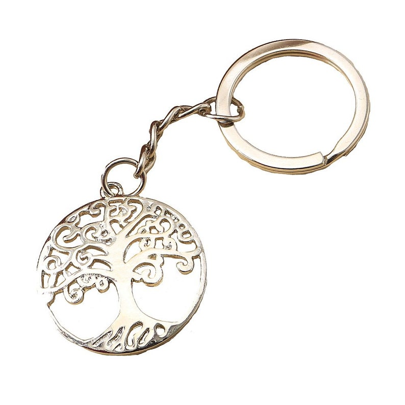 Silver Tree of Life Key Chain Silver Metal Key Ring Tree of Etsy