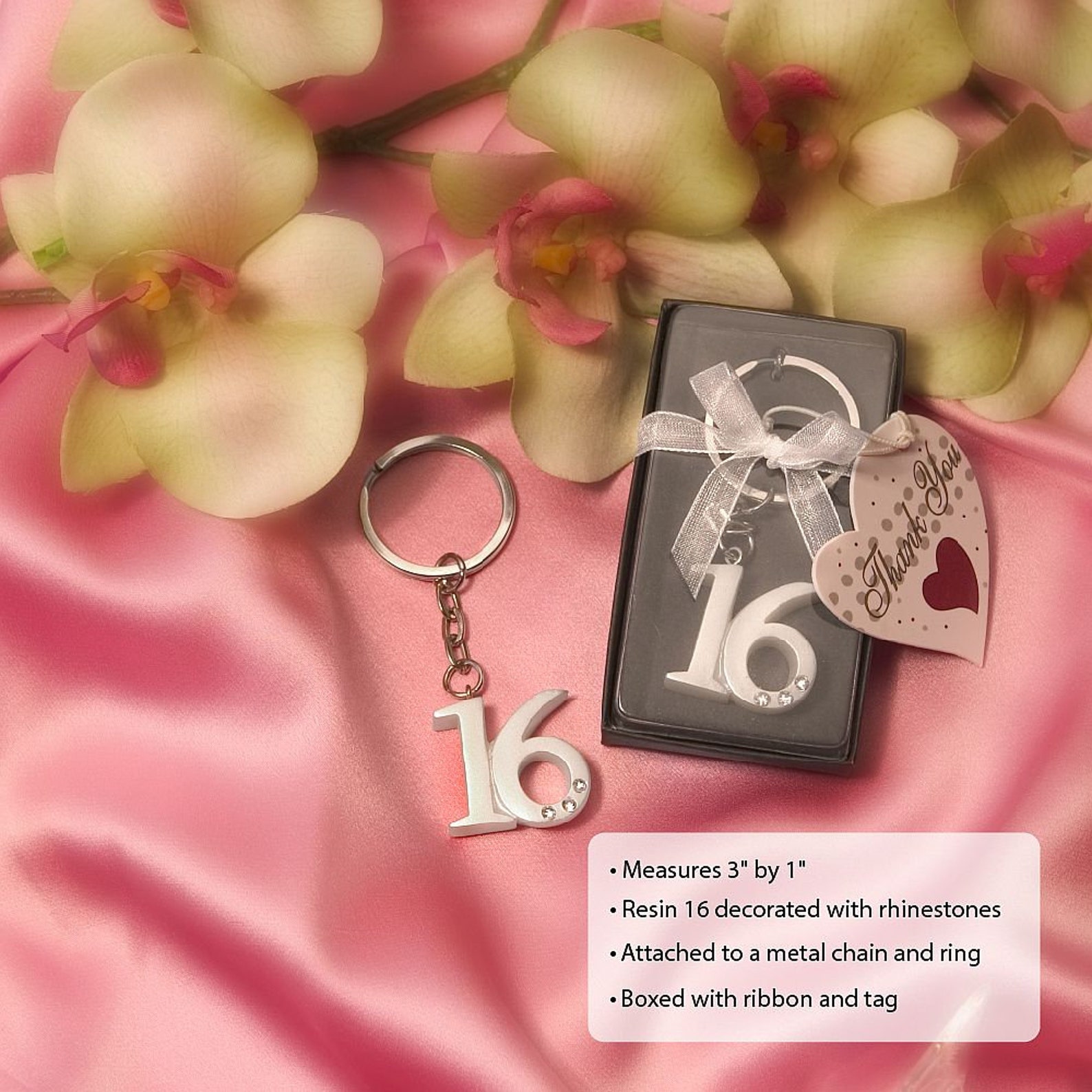 Sweet 16 Keychain Favors 16th Birthday Party Gift Sixteen Etsy